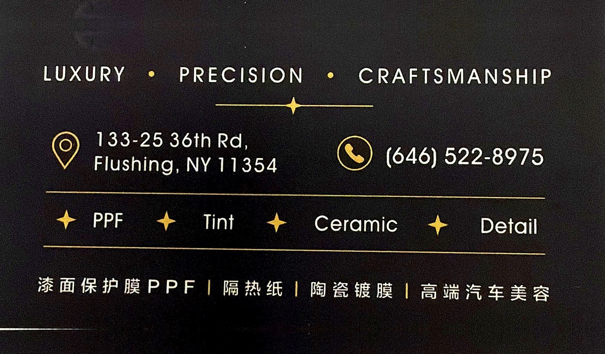 Triforce Auto Repair business card, Luxury, Precision, Craftsmanship